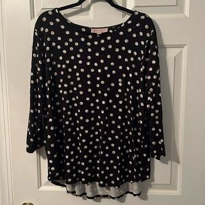 3/4 sleeve knit tunic with stretch